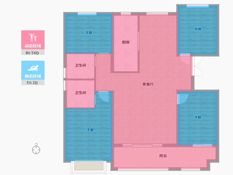 山东省-潍坊市-恒信凤栖桃源-118.51-户型库-动静分区