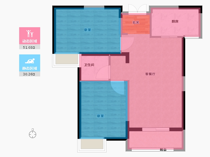 湖北省-武汉市-地铁盛观尚城-73.14-户型库-动静分区