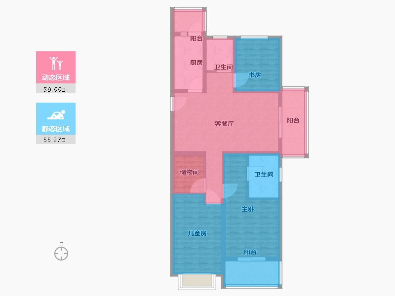 江苏省-宿迁市-朗诗玲珑郡-102.01-户型库-动静分区