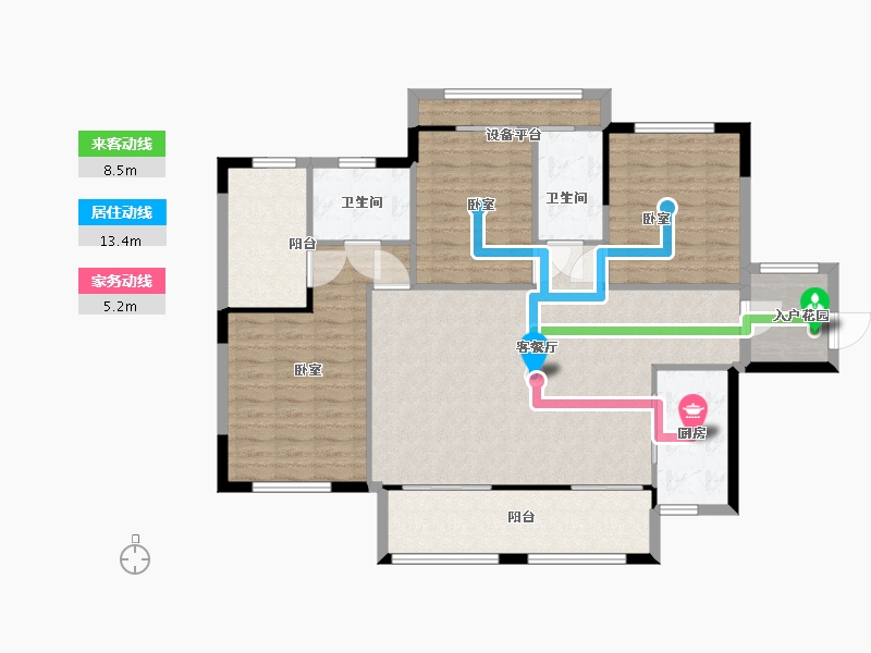 湖南省-衡阳市-香江水岸新城-120.00-户型库-动静线