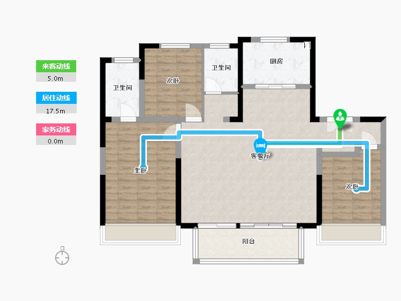 河南省-新乡市-建业比华利庄园-108.00-户型库-动静线