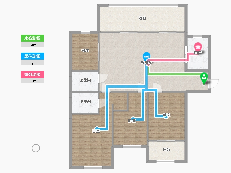 河南省-信阳市-天福山河观邸-123.62-户型库-动静线