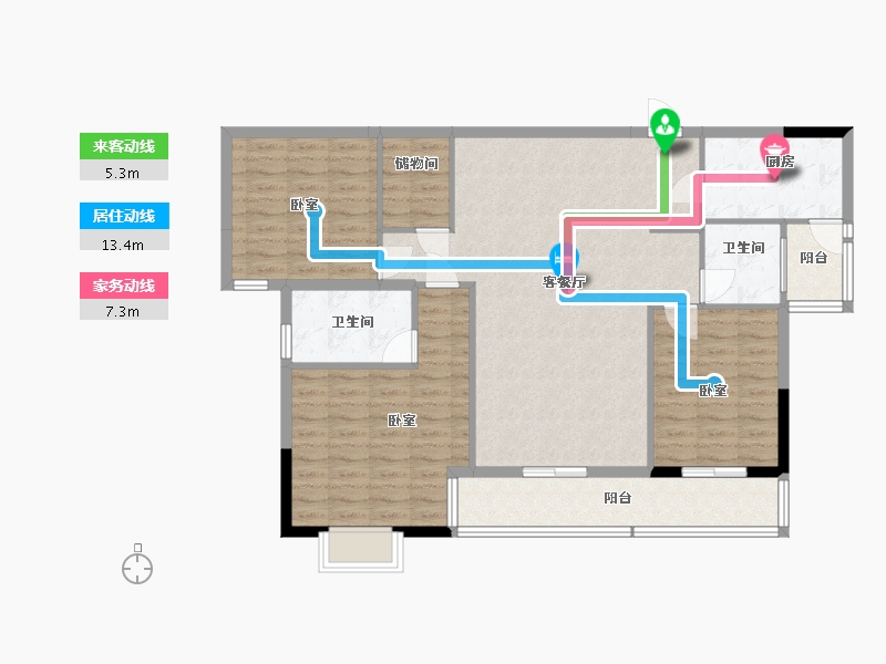 湖北省-黄冈市-荣信清江府-110.17-户型库-动静线