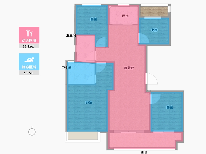 浙江省-绍兴市-新昌碧桂园珺悦-99.99-户型库-动静分区