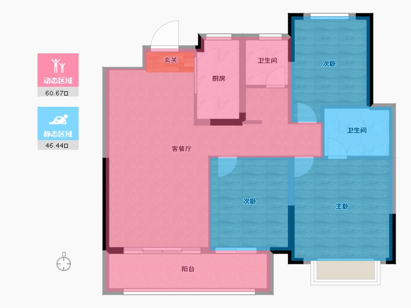 山东省-淄博市-中南高科创智花园-97.00-户型库-动静分区