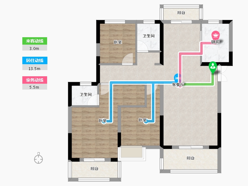 湖北省-黄冈市-红安汇景新城-94.48-户型库-动静线