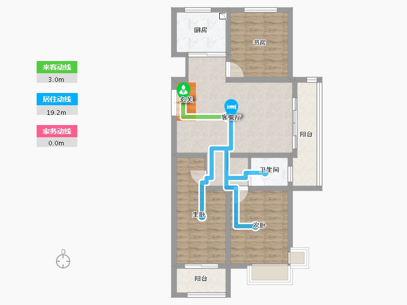 山东省-淄博市-天煜风华-80.37-户型库-动静线