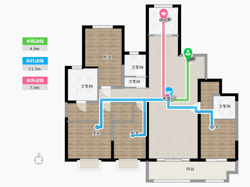 江苏省-宿迁市-新城玺樾府-150.01-户型库-动静线