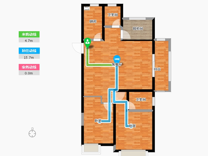 江苏省-宿迁市-碧桂园·中南珑悦-101.00-户型库-动静线