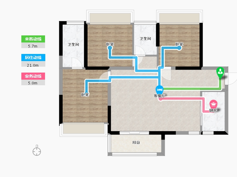 湖北省-武汉市-武汉锦绣香江-92.18-户型库-动静线