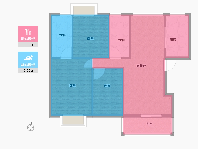 湖北省-黄冈市-康馨小区-92.20-户型库-动静分区