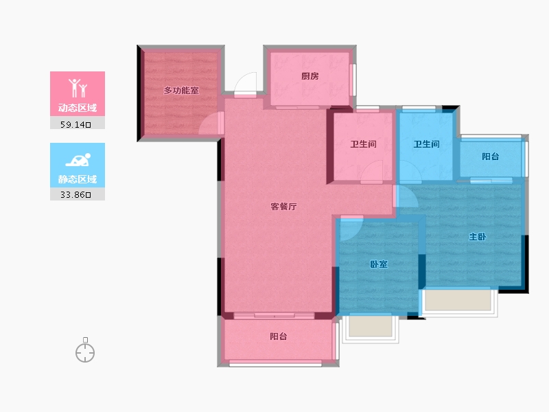 江西省-上饶市-汇佳中央城-82.45-户型库-动静分区