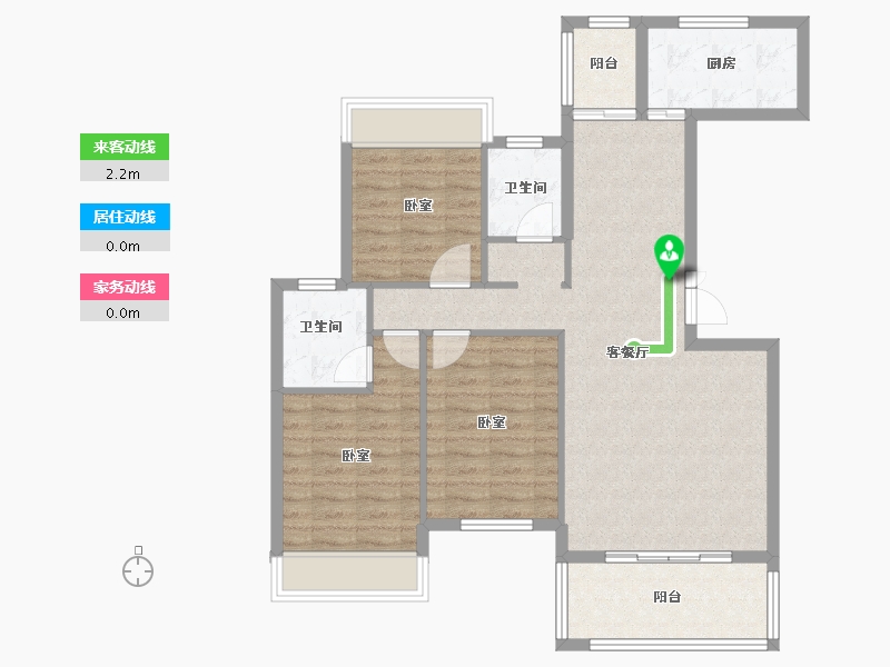 湖北省-咸宁市-公园里·学府-92.51-户型库-动静线