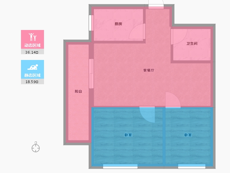 湖北省-武汉市-名流世家-48.84-户型库-动静分区