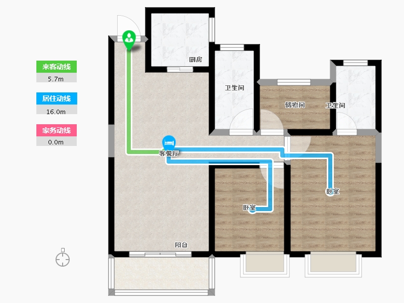 江苏省-宿迁市-碧桂园·中南珑悦-91.00-户型库-动静线