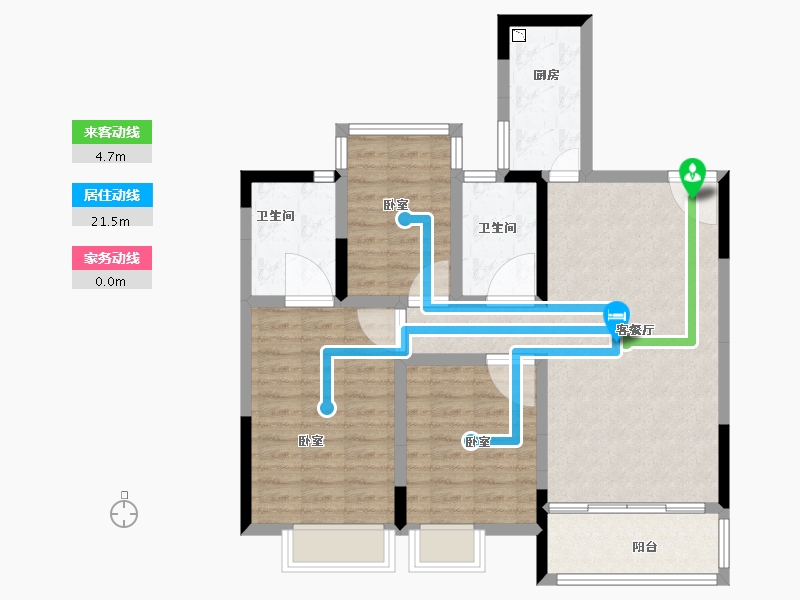 湖北省-襄阳市-盛世兴隆-88.30-户型库-动静线