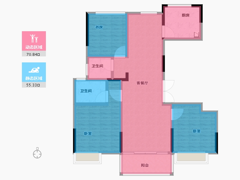 湖北省-襄阳市-盛世兴隆-113.40-户型库-动静分区