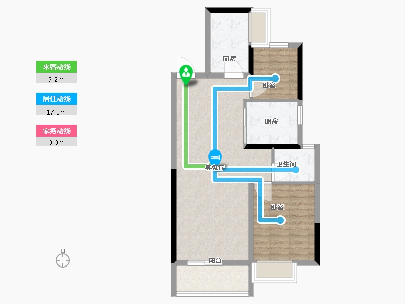 河南省-郑州市-美盛教育港湾-71.00-户型库-动静线