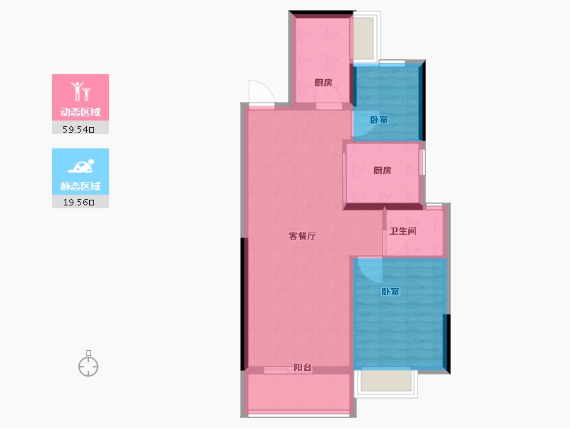 河南省-郑州市-美盛教育港湾-71.00-户型库-动静分区