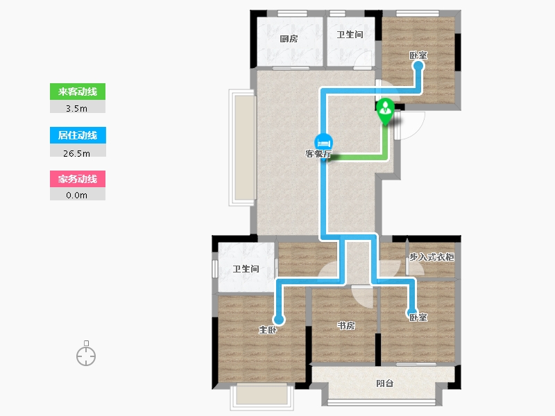 浙江省-金华市-万固西江月-104.19-户型库-动静线