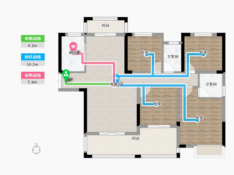 湖北省-黄冈市-龙玺湾-110.00-户型库-动静线