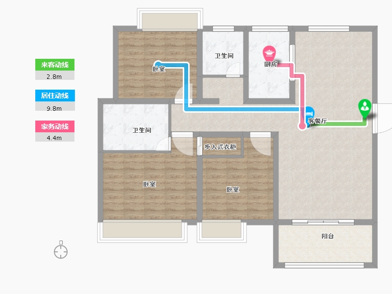 河南省-南阳市-东郡华府-111.49-户型库-动静线