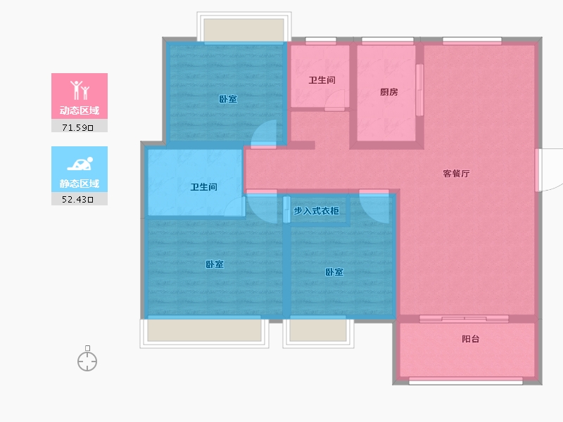 河南省-南阳市-东郡华府-111.49-户型库-动静分区