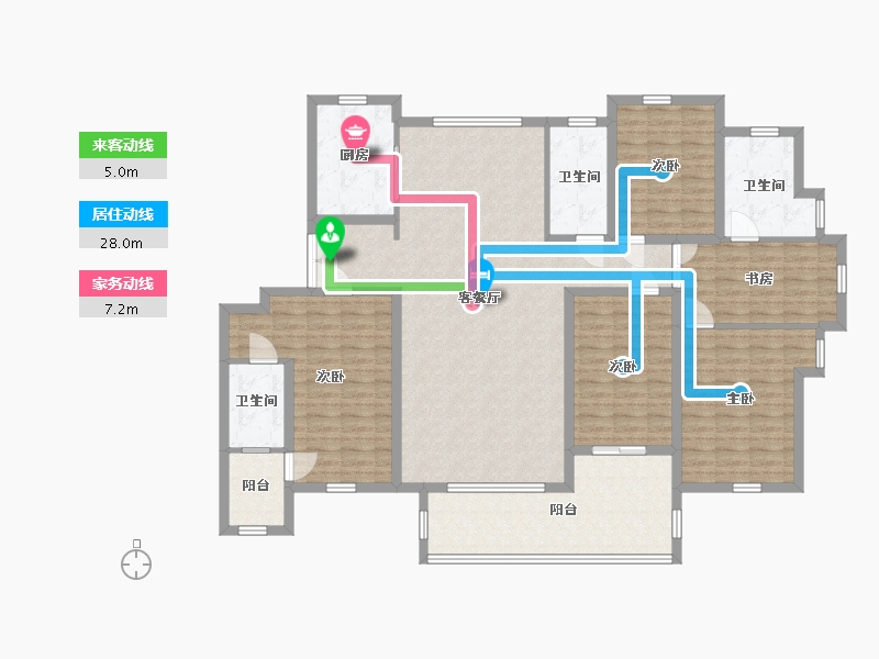 山东省-临沂市-万图·水岸经典-156.86-户型库-动静线