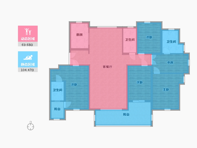 山东省-临沂市-万图·水岸经典-156.86-户型库-动静分区