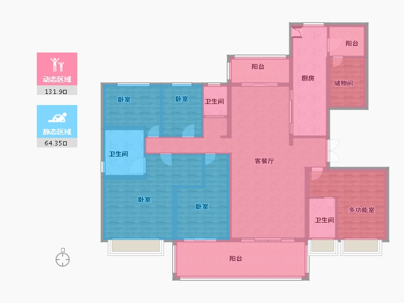 河南省-商丘市-碧桂园木兰郡-177.19-户型库-动静分区