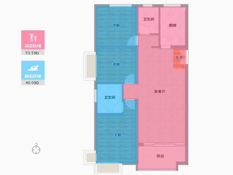 山东省-淄博市-天煜风华-84.15-户型库-动静分区