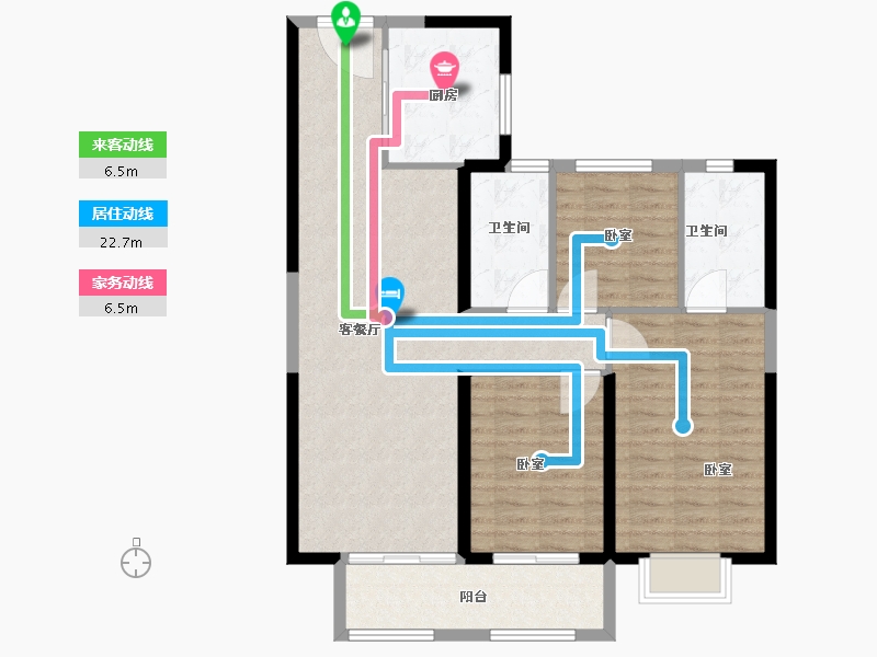 湖北省-武汉市-远洋东方境世界观-98.25-户型库-动静线