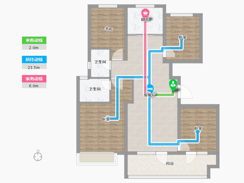 山东省-德州市-石榴春江明月-102.00-户型库-动静线