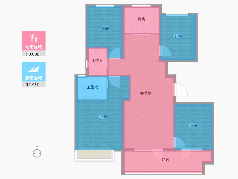 山东省-德州市-石榴春江明月-102.00-户型库-动静分区