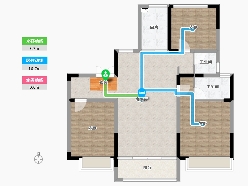 山东省-淄博市-新润公园府-102.00-户型库-动静线