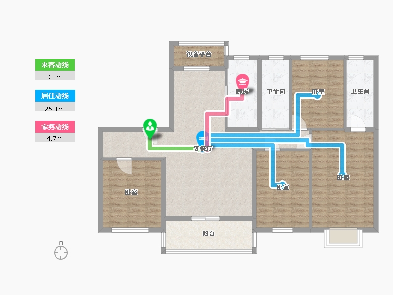 河南省-信阳市-碧桂园领墅-112.00-户型库-动静线