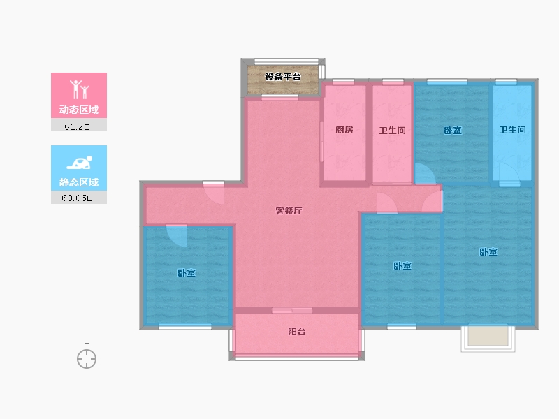 河南省-信阳市-碧桂园领墅-112.00-户型库-动静分区