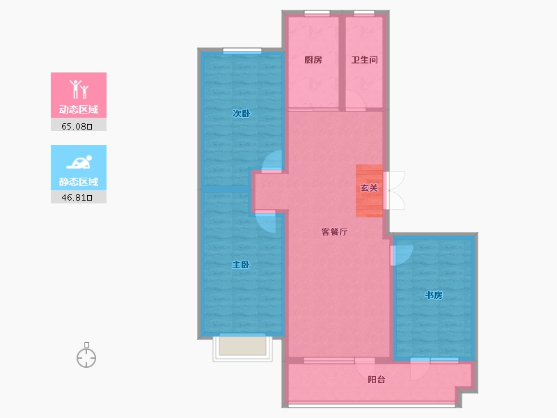 山东省-淄博市-翡翠怡景-100.00-户型库-动静分区