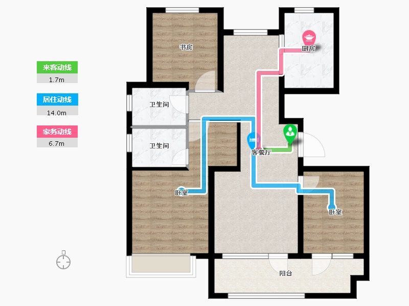 山东省-德州市-石榴春江明月-96.00-户型库-动静线