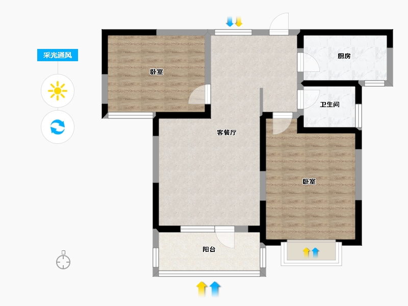 山东省-济宁市-南池御都-77.00-户型库-采光通风