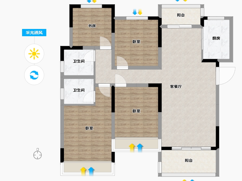 河南省-南阳市-南召建业城-115.25-户型库-采光通风