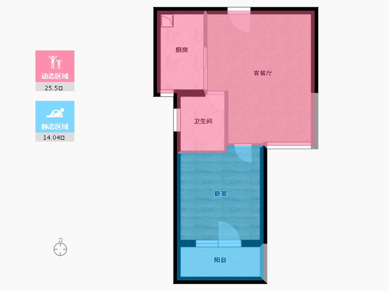 湖北省-武汉市-中建福地星城福邸-34.65-户型库-动静分区