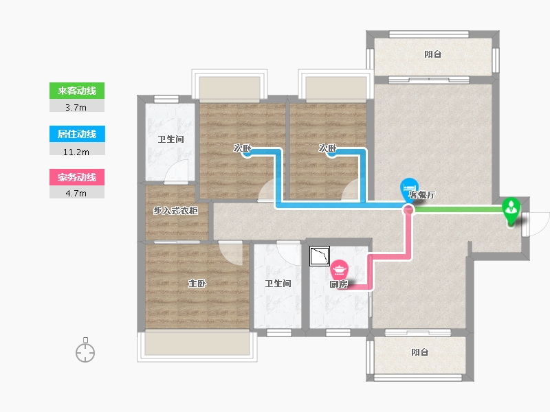 湖南省-株洲市-株洲美的檀府-90.01-户型库-动静线