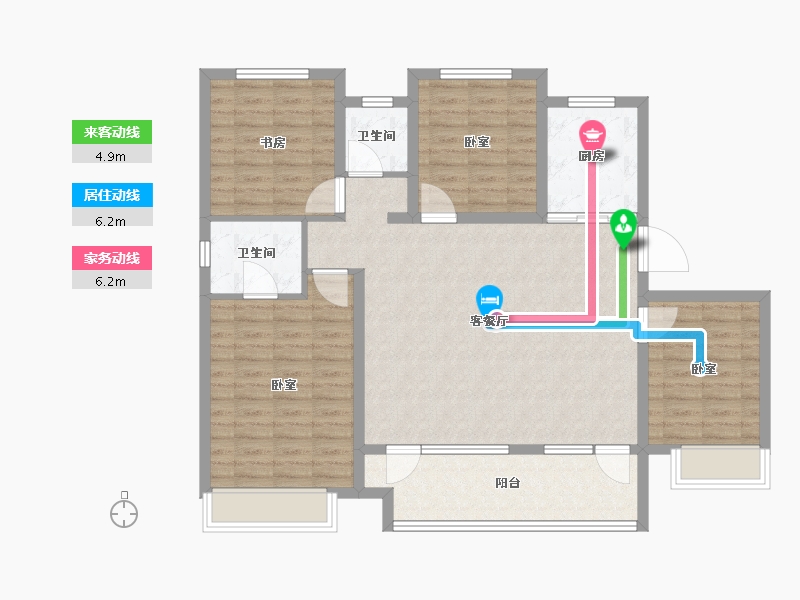 山东省-德州市-石榴春江明月-111.00-户型库-动静线