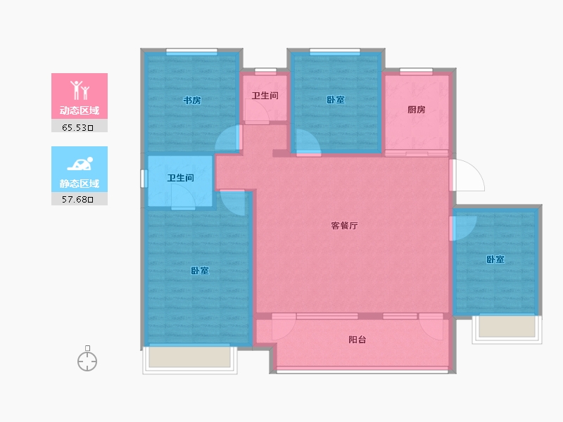 山东省-德州市-石榴春江明月-111.00-户型库-动静分区