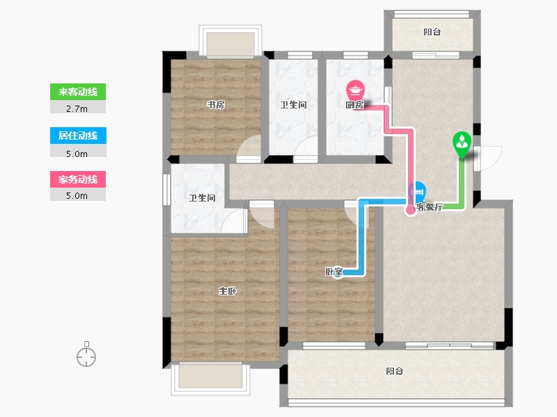 江西省-上饶市-丰泽园-100.20-户型库-动静线