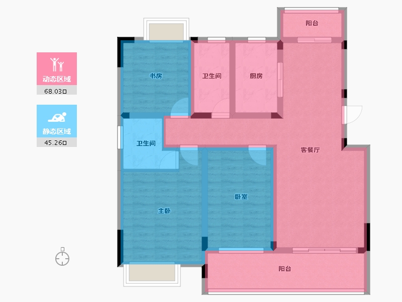 江西省-上饶市-丰泽园-100.20-户型库-动静分区