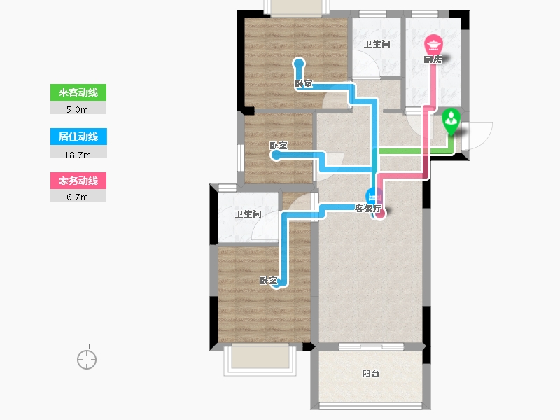 湖北省-武汉市-洺悦华府-77.01-户型库-动静线