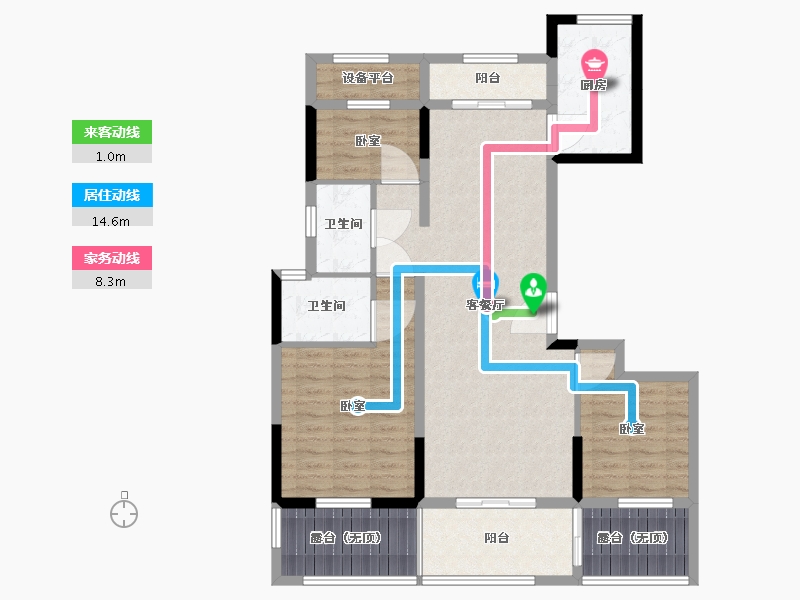 河南省-驻马店市-兴悦壹品-106.27-户型库-动静线