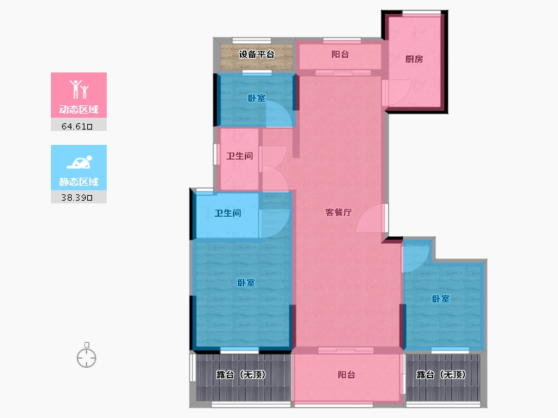 河南省-驻马店市-兴悦壹品-106.27-户型库-动静分区